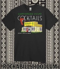 Retro Tiki Tee T Shirt Rum Mug Restaurant Bar Cocktail Wan-Q Cantonese Food