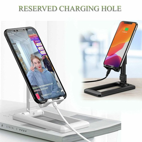 Adjustable Universal Mobile Phone Tablet Desk Stand Bracket Holder Foldable UK - Picture 3 of 26