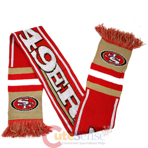 San Francisco 49ers Strickschal 62" lang - NFL Banner Schal Streifen Logo - Bild 1 von 1
