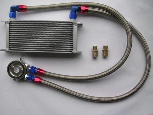 GT PERFORMANCE Kit radiateur d'huile 16 rangées durites alu NEUF