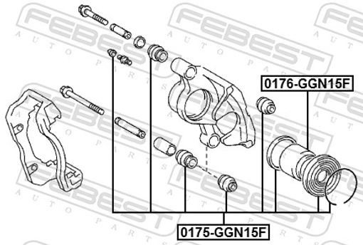 Fits FEBEST 0176-GGN15F REAR CALIPER PISTON