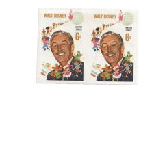 U S Stamps EFO Scott 1355c six cent Disney imperforate pair MNH cv 425.00 B
