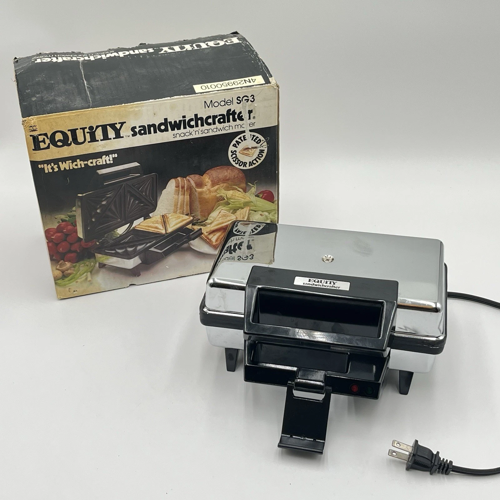Vintage Equity Sandwichcrafter Sandwich Maker Grill Model SG3 TESTED WORKS
Opens in a new window or