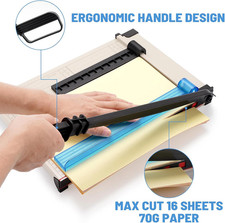 Paper Cutter,Paper Trimmer with Guard,12" Cut Length Guillotine Paper Cutter New