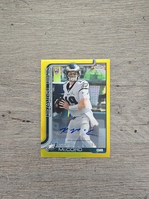 2025 Topps Chrome Kyle McCord Yellow Auto /275 RC SP Rookie RRA-KMCC