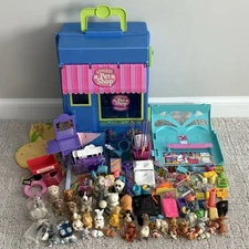 Vintage 1992 Littlest Pet Shop Kennel Play Case Animal Pets Accessories LOT RARE