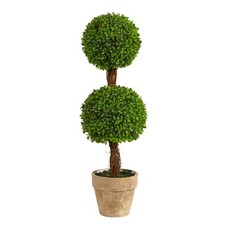 2.5-ft Boxwood Double Ball Topiary Artificial Tree Indoor/Outdoor