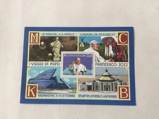 Timbres Postes Vaticano Feuillet 2023 Viaggi Di Papa Francesco 2022.