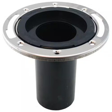 7 In. O.D. Plumbfit ABS Closet Toilet Flange W/Stainless Steel Ring  6 In. Sh