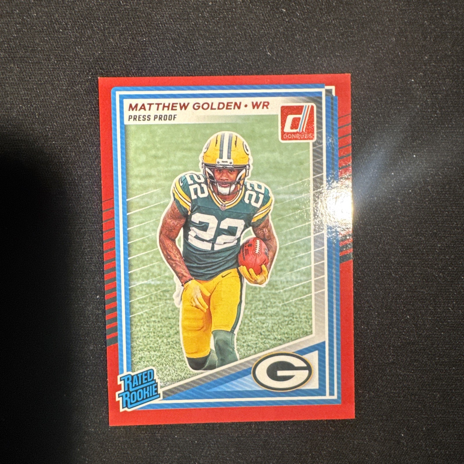 2025 Panini Donruss - Rated Rookie Matthew Golden #311 Press Proof Red (RC)