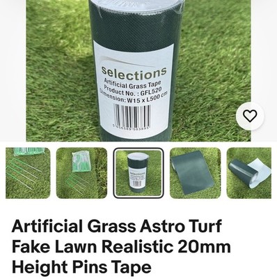Kunstrasen Astro Turf Kunstrasenband B15 x L 500 cm