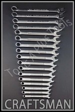 Craftsman Tools 17pc Satin Polished Chrome Metric Mm 12pt Combination Wrench Set Craftsman Tools 17pc Satin Polished Chrome Metric Mm 12pt Combination Wrench Set