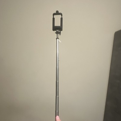Selfie Stick ausziehbar Aluminium blau Universal Klemme Hand Smartphone