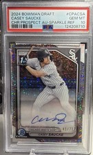 2024 Bowman Draft Chrome Prospect Sparkle Refractor #41/71 Casey Saucke Auto