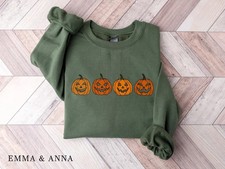 Pumpkin Jack O Lantern Sweatshirt Halloween Fall Autumn Spooky