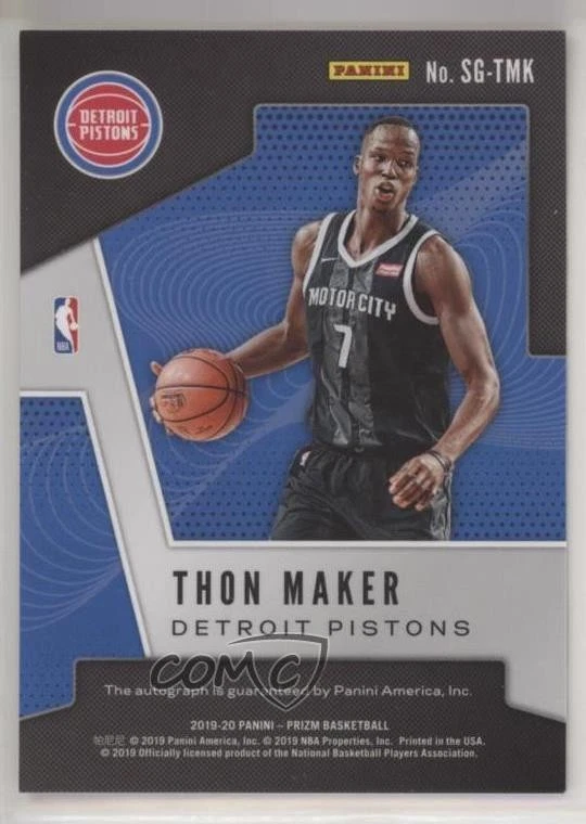 2019-20 Panini Prizm Signatures Thon Maker #SG-TMK Auto - Image 2 of 2