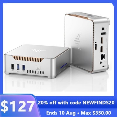 KAMRUI 4K Mini PC GK3Plus, Intel N5030 12GB LPDDR4 256GB M.2 SSD Win11 Pro WiFi5