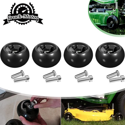 4 Pack AM125172 Plastic Deck Gauge Wheel Kit For John Deere 48'' 54'' 60'' 72'' Deck