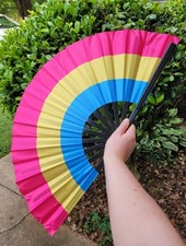 Pansexual Pride Flag Hand Fan, LGBTQA, Pride Month, Queer, Gay