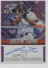 2014 Panini Prizm Perennial Draft Picks Purple 147/149 Justin Twine #43 Auto 0c2