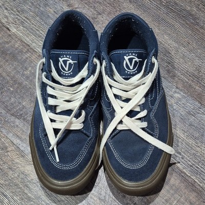 VANS Rowan Cushioned Pop Cush Low Top Skateboarding Shoes Navy White