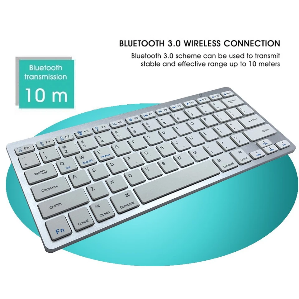 Ultra Compact Slim Wireless Bluetooth Keyboard for iOS, Android, Windows and Mac - Image 4 of 4