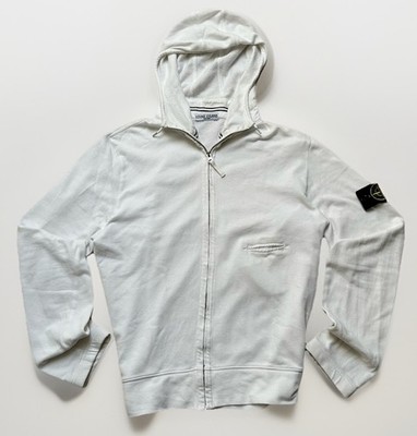 Stone Island Zip Hoodie Große XL Farbe Weiß Original Made In Itali