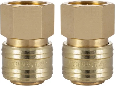 2x Raccord rapide pour air comprimé DN 7,2 avec filetage intérieur 1/2 pouce - Photo 1/4