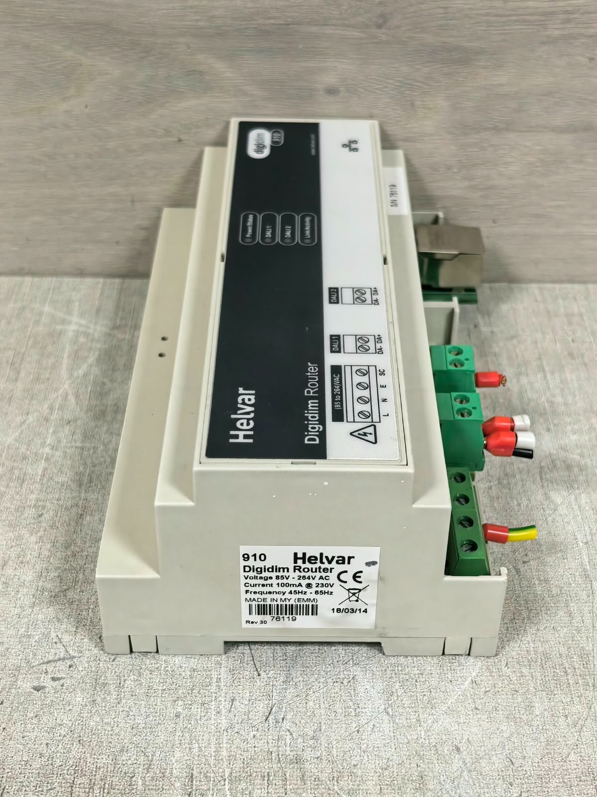 HELVAR 910 REV.30 HELVAR 910 DIGIDIM ROUTER REV.30 100MA 230V 8