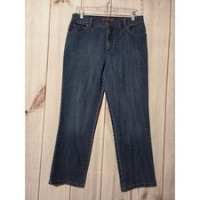 Gloria Vanderbilt Amanda Petite Jeans Blue Denim Straight Leg Size 10P