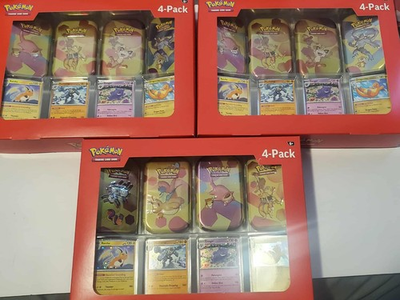#ad POKEMON Sams Club 4 PACK mini tins Brand New x3 $395.00
