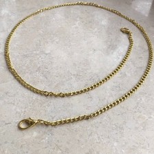 Gold Tone Oval Link Chain Purse Strap 48" Crossbody Bag Replacement Handle Strap