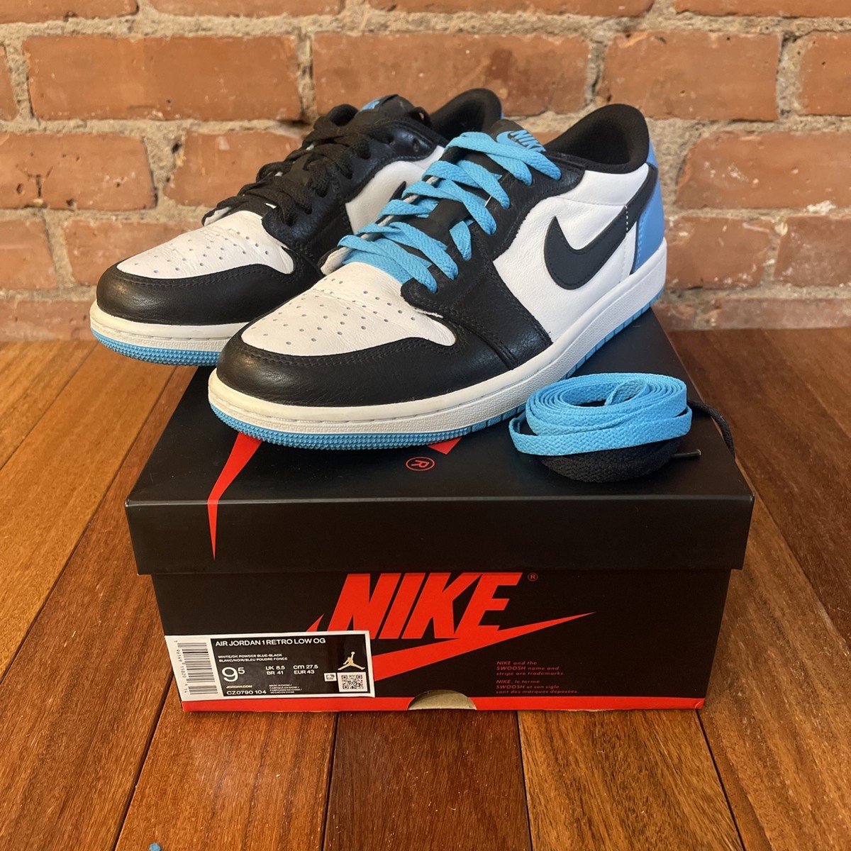 Jordan 1 Retro Low OG Dark Powder Blue CZ0790 104 DS Fast Shipping 