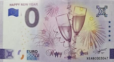 0 Euro Schein Happy New Year XEABC 2025-1 Silvester