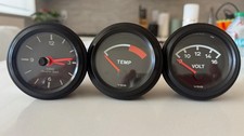 Oem Vdo Porsche 914 Console Gauge Set - Tempvoltclock - Restored - Beautiful Oem Vdo Porsche 914 Console Gauge Set - Tempvoltclock - Restored - Beautiful