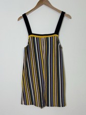 ZARA Womens Multicolor Striped Knit Tank Shorts Romper Jumpsuit Onepiece Sz S