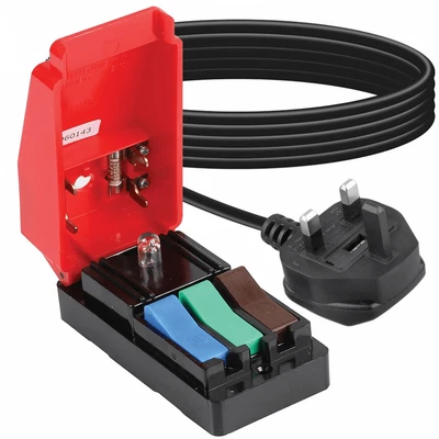 PRO-ELEC Cliff Components Quicktest Quick Test Mains Connector Safe Block UK Made 5M lead