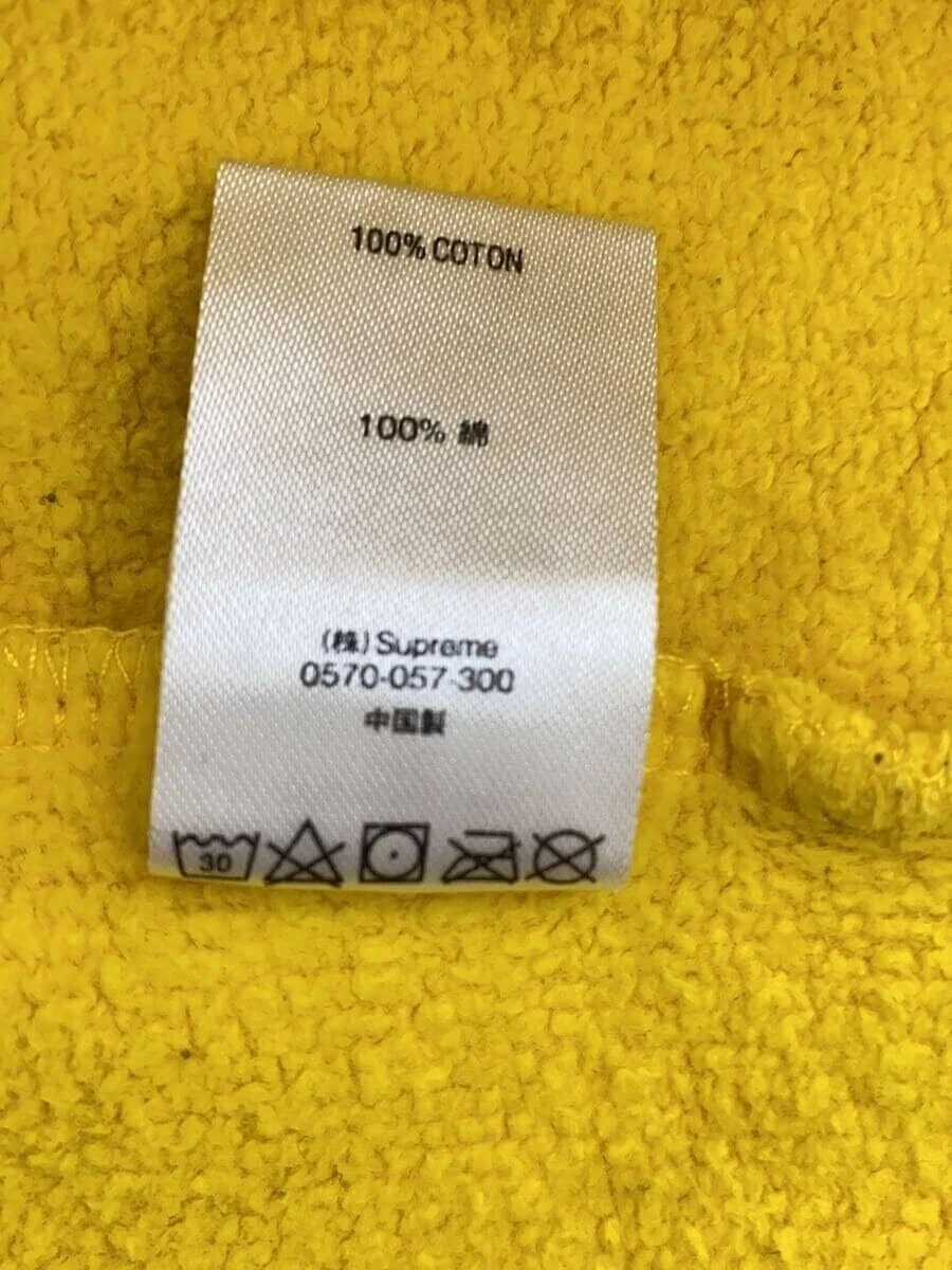 Supreme Felpa con Cappuccio L Cotone YLW Tinta Unita