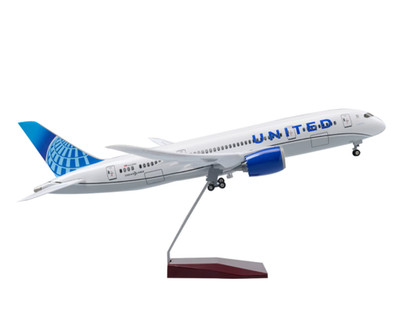 1:130 43CM UNITED BOEING 787 Passenger Plane Landing Gear Resin Aircraft Model