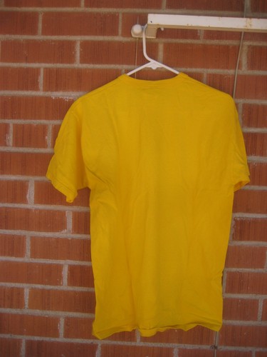 1980s Vintage ** YELLOW / Plain Blank *** M Cotton Faded Class Club T-Shirt USA - Picture 2 of 5