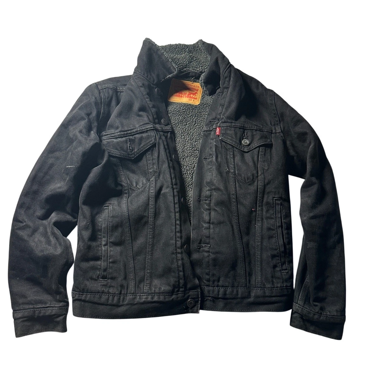 Veste En Cuir Levi’s Made & Crafted - Édition Limitée Paris - Taille M - Bleu Daim - Occasion Très Bon État