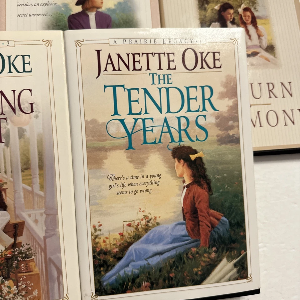 Lot Of 5 Janette Oke Christian Romance Novels Prairie  Frontier Life HCDJ Foto 2 de 4