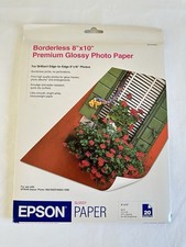 Epson Borderless 8x10 Premium Glossy Photo Paper 20 Sheets S041465