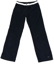 Vintage Nike Track Pants Mens Medium or Womens 8/10 Black Mesh Lined Y2K Baggy