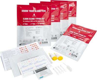 Eldoncard Blood Typing Kit, 5 Test Pack, Know Your Blood Type, Accurate Instant 