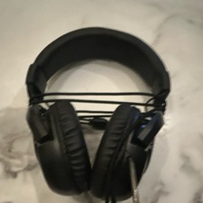 Black Wired Over-Ear Headset, Headband, Double Earpieces, Boom Mic, Ear-Cup Type