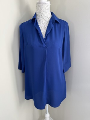 Neu Simply Be Damenshirt blau V-Ausschnitt hinten offen, UK Größe 10