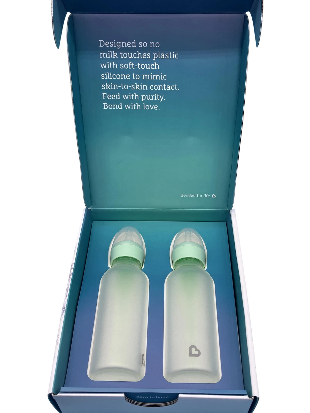 Munchkin Green Silicone Baby Bottles 2 Pack 8oz Stage 1 Wide Soft Nipple Set
Opens in a new window o