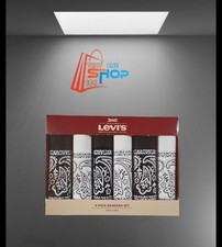 Levi's Men's Classic Paisley Bandana Boxed Gift Set -Set of 6