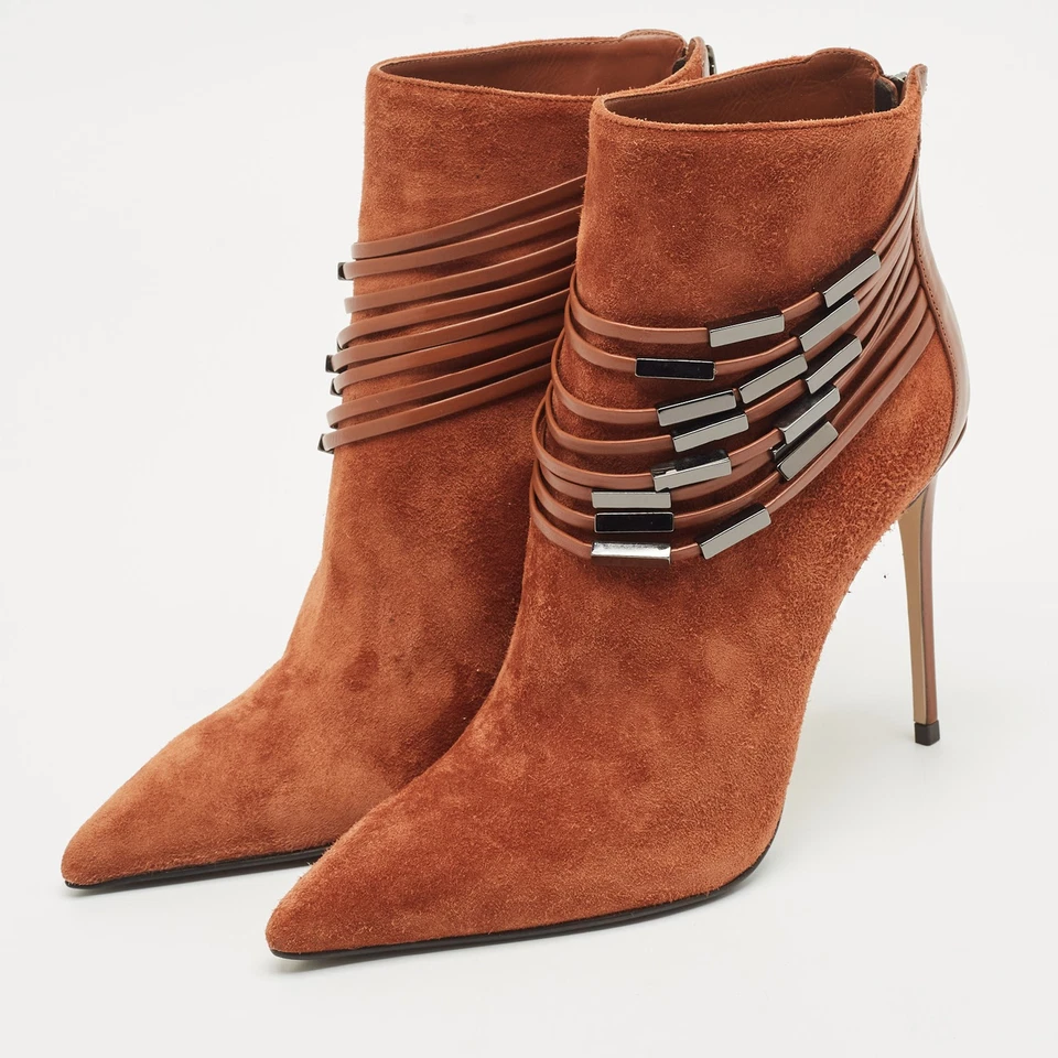 Botines Le Silla de cuero marrón y gamuza talla 37 Foto 2 de 4